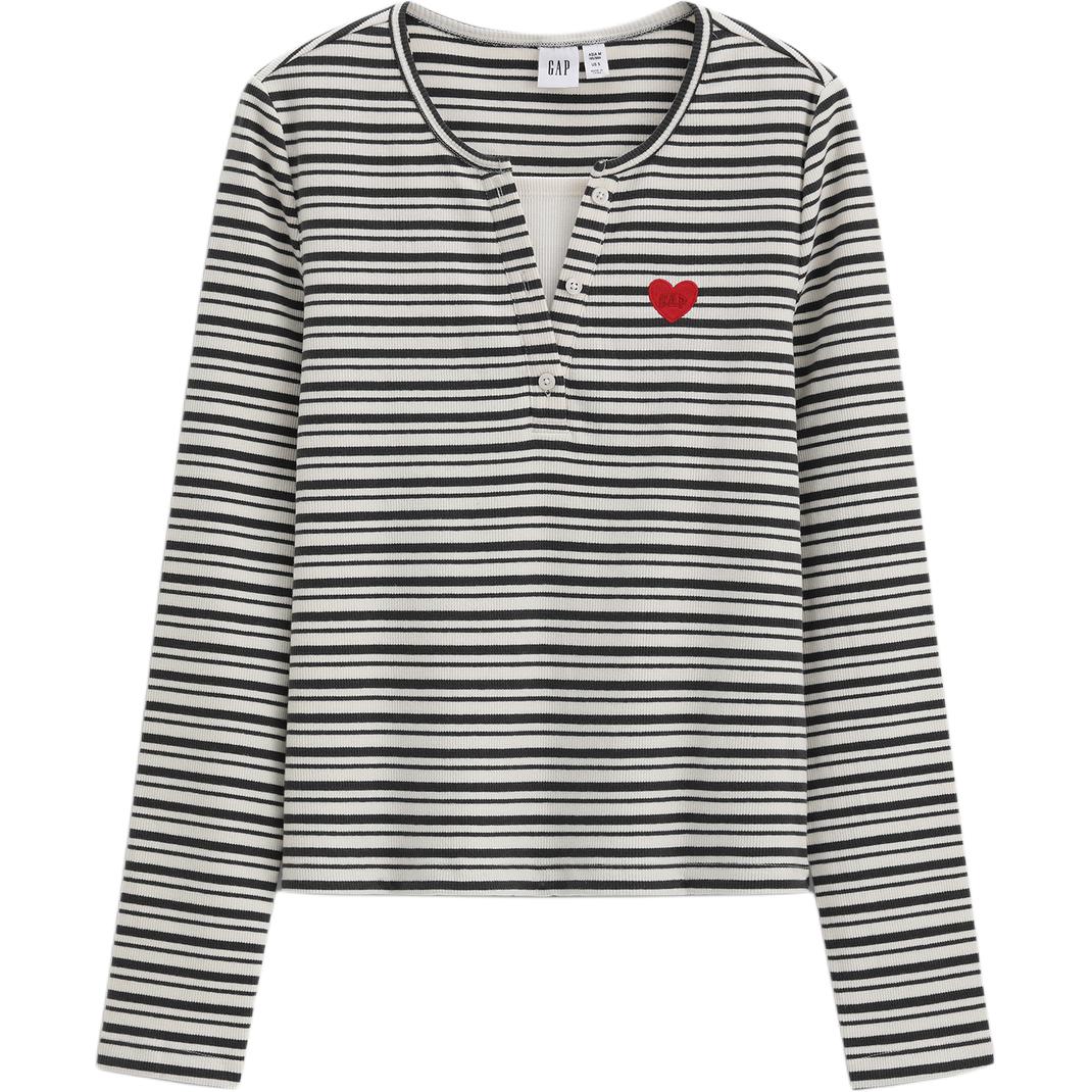 

GAP Трикотаж Women's Gray Black Stripes Moderate Others