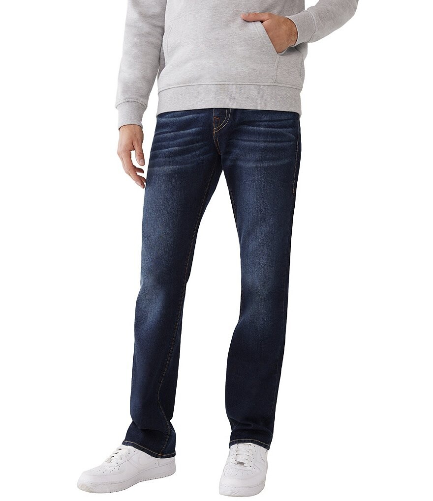 

Джинсы прямого кроя с карманами и клапанами True Religion Ricky, синий