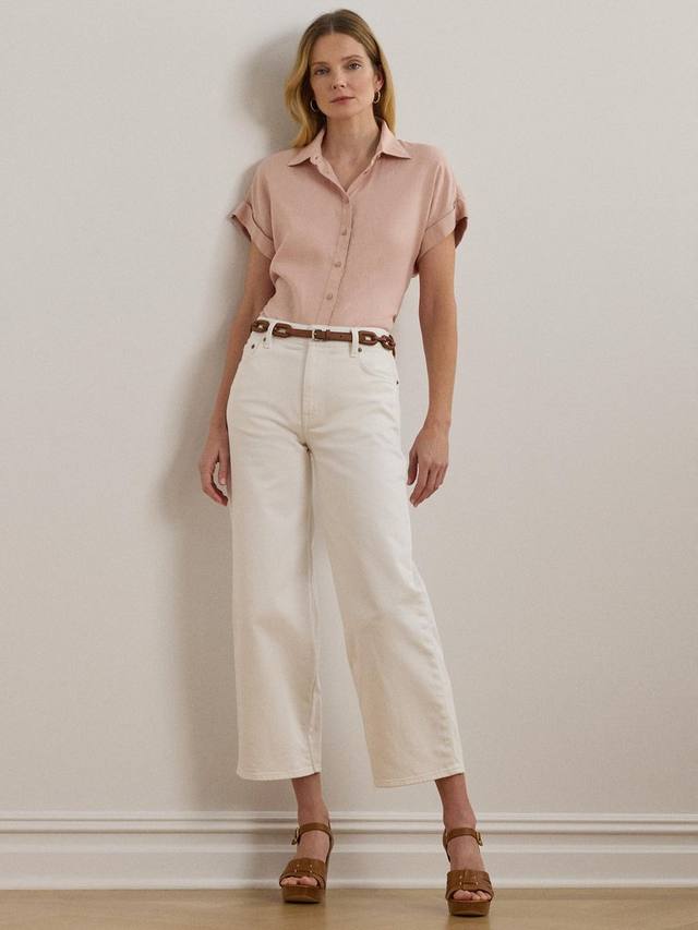 

Льняная рубашка broono с коротким рукавом Ralph Lauren, цвет Sunrise Blush