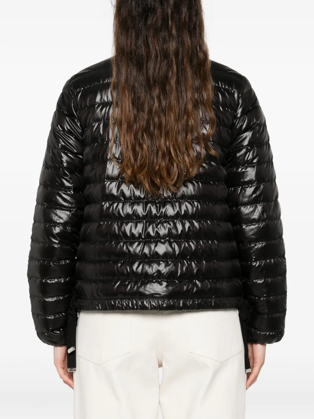 Стеганая куртка Azalee на молнии Moncler, черный — фото 4