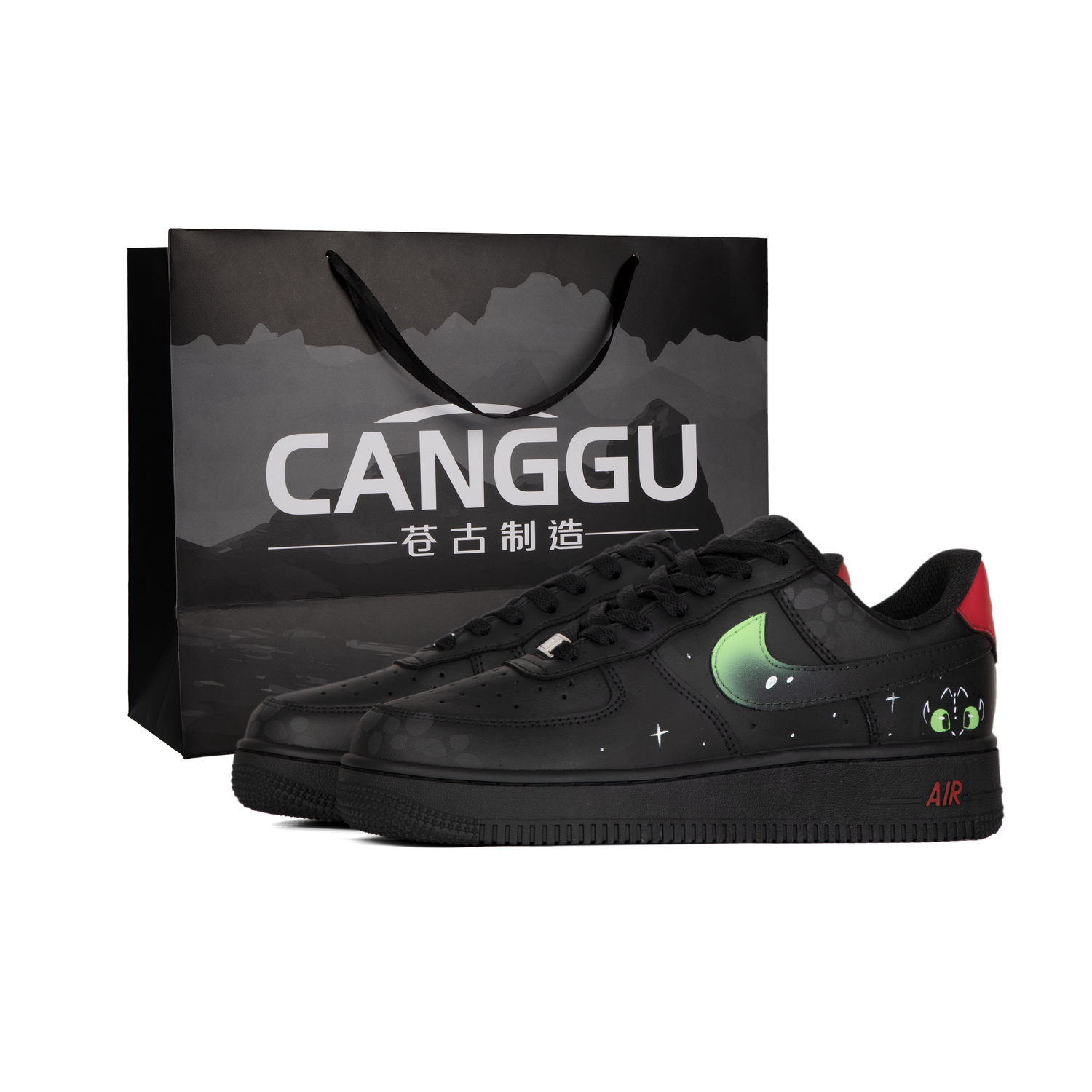 

Nike Кроссовки Air Force 1 устойчивые к истиранию низкие унисекс черные, цвет Black
