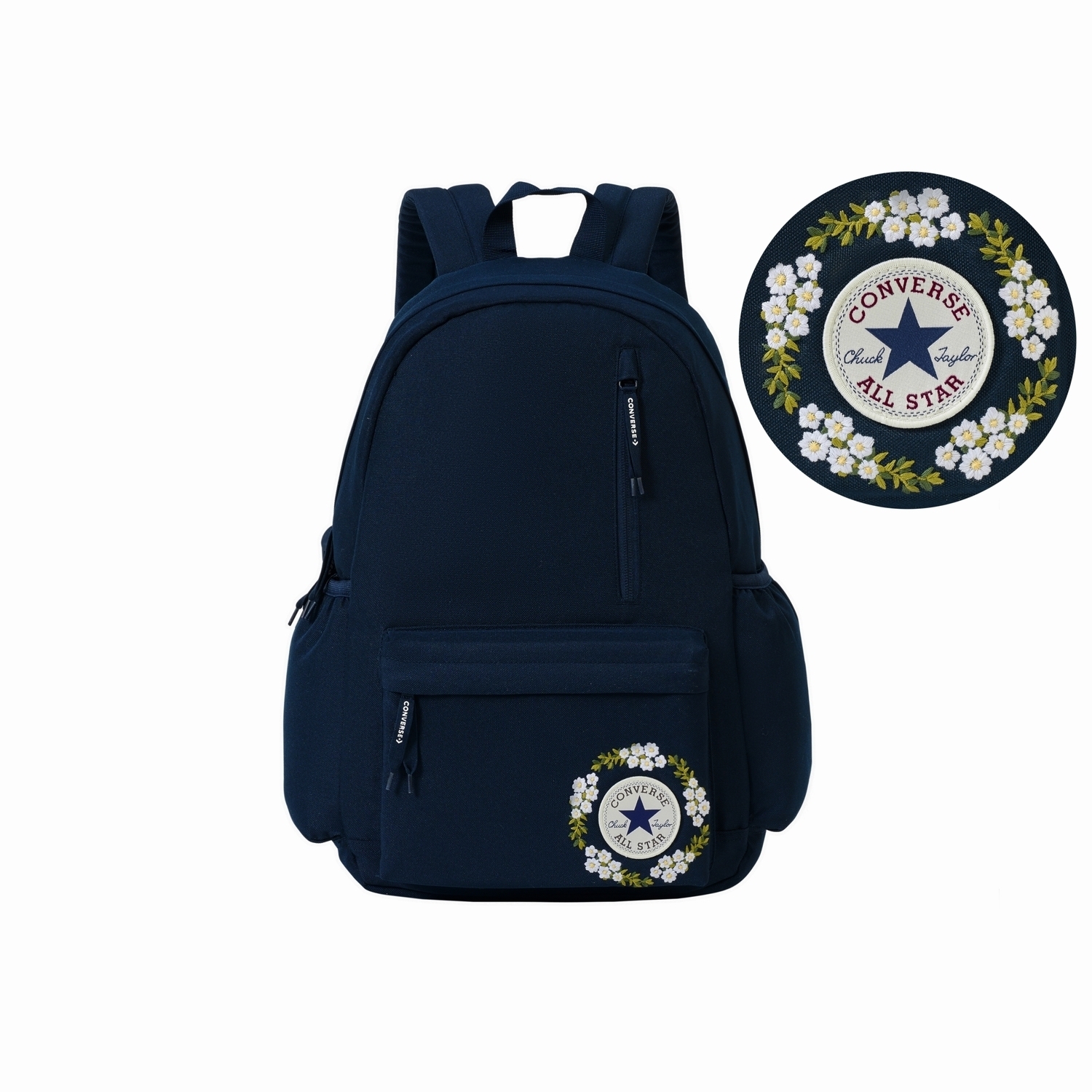 

Converse Полиэстеровый рюкзак средний унисекс темно-синий, Navy Wreath Daisy