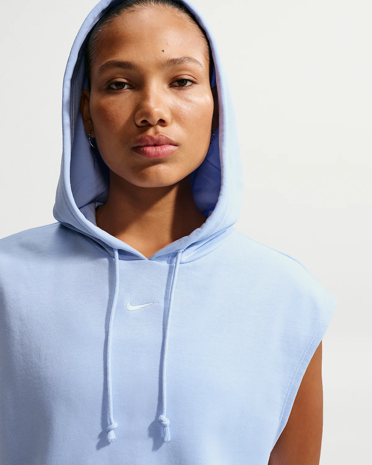 Женский топ без рукавов Nike Sportswear Phoenix Fleece, Hydrogen Blue/Sail — фото 3