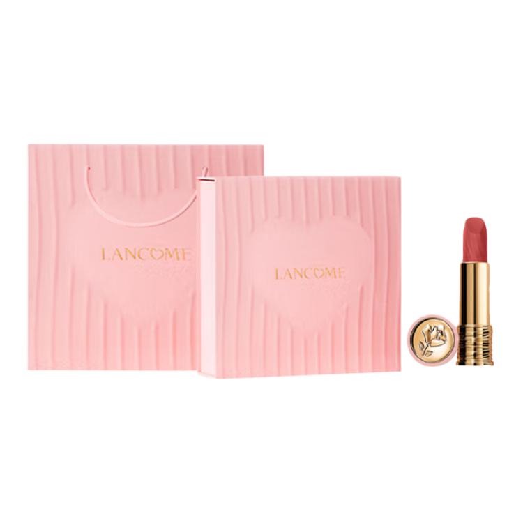 

Набор подарочный помады матовой мягкой текстуры к празднику Циси, легко растушёвывается, естественный тон без макияжа LANCOME, #360 Sunset Pink (Box Limited Edition+Shopping Bag)