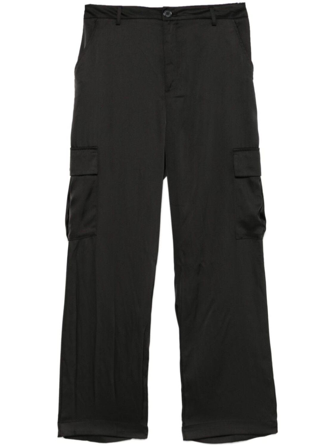 

DKNY атласные брюки с завышенной талией, черный