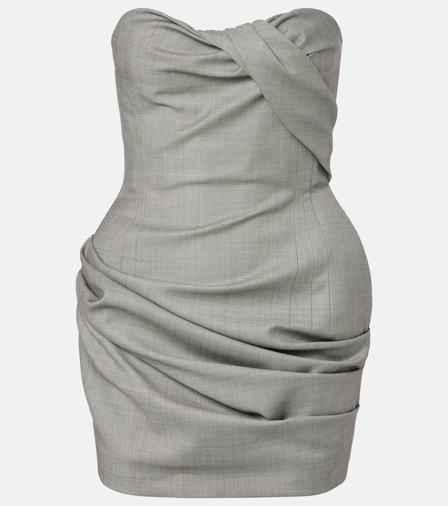 

Облегающее платье-корсет из шерсти Magda Butrym, Grey