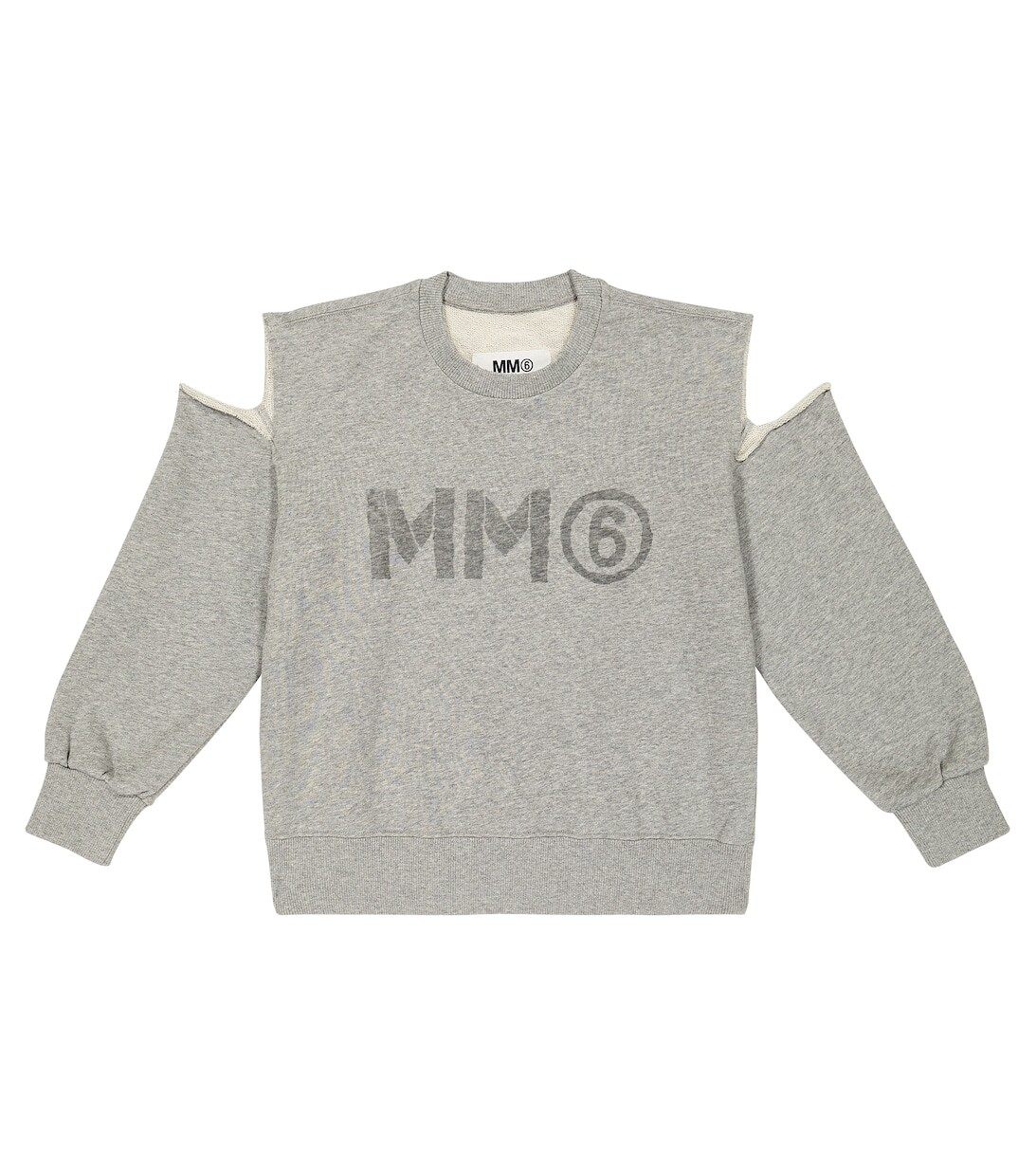 

Хлопковая толстовка MM6 Maison Margiela, серый