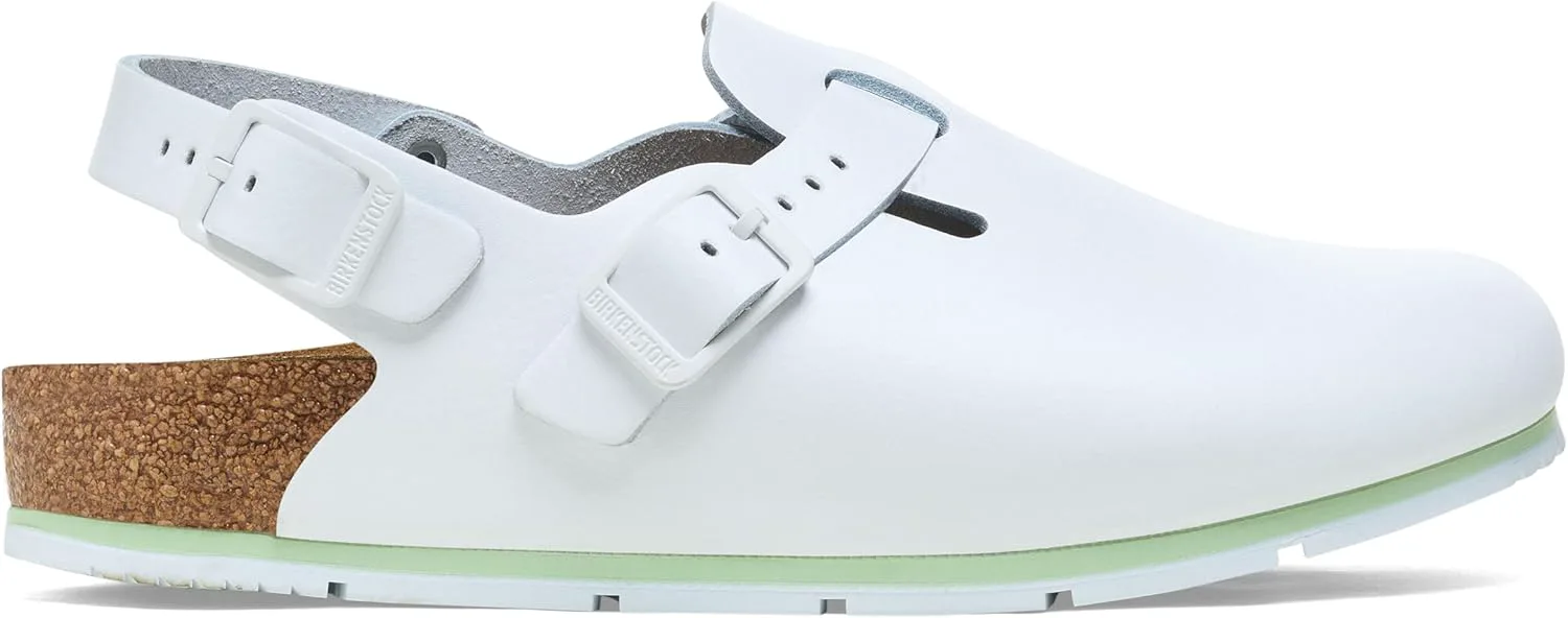 Клоги BIRKENSTOCK Tokio Pro из кожи - высококачественная унисекс обувь для повседневной носки и работы в медицине, общепите и сфере услуг, белый — фото 4