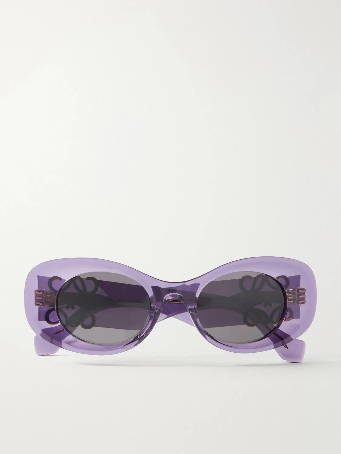 Солнцезащитные очки из ацетата с овальной оправой LOEWE EYEWEAR, фиолетовый
