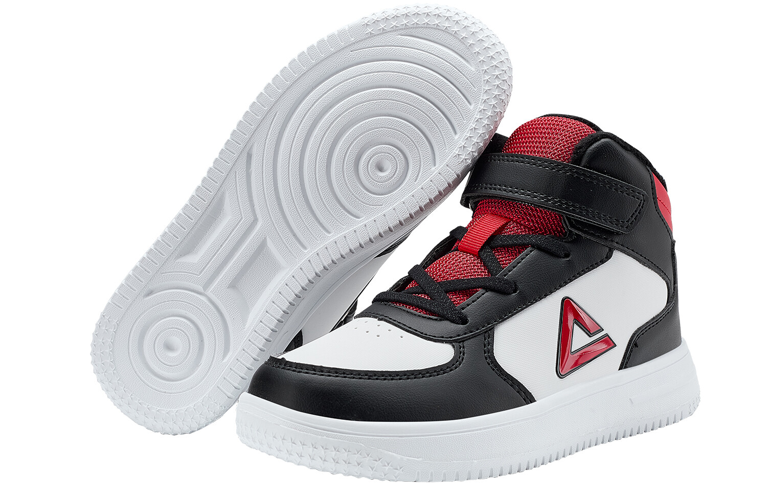 Детские кроссовки для скейтбординга GS High-top Black Big Red Peak, черный/красный — фото 4