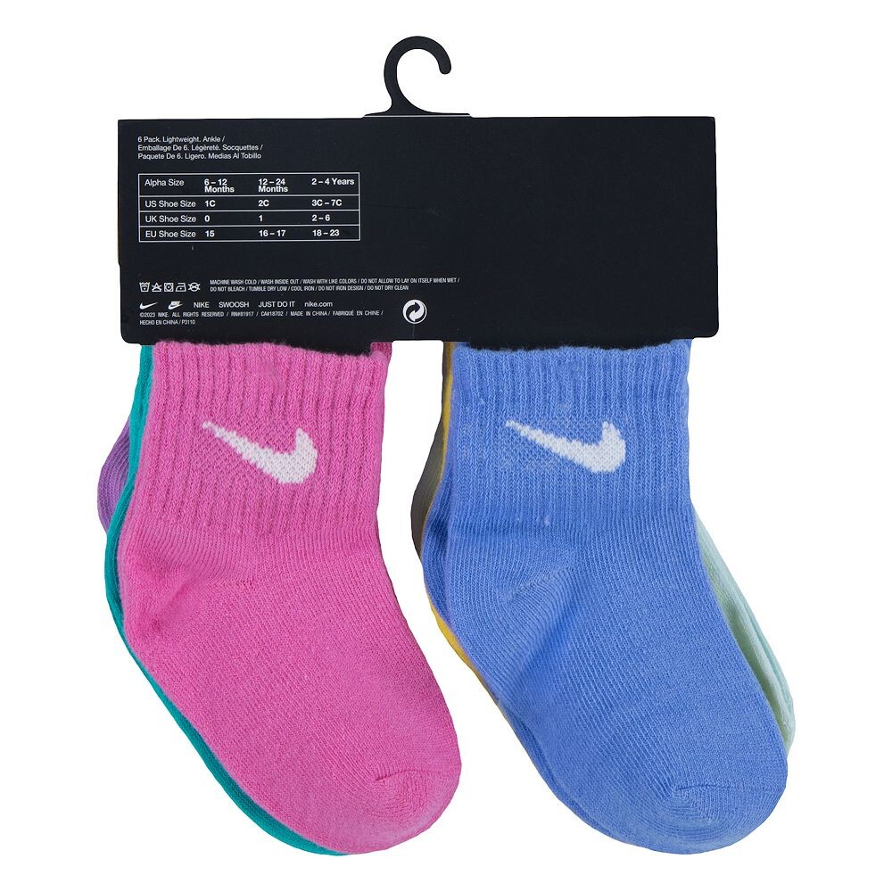 Набор из 6 носков Nike Swoosh для малышей и малышей до щиколотки, цвет Neutral — фото 4