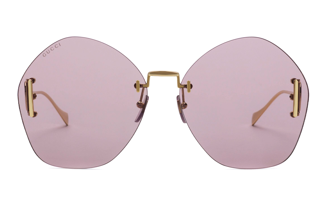 

GUCCI Круглые солнцезащитные очки, Gold