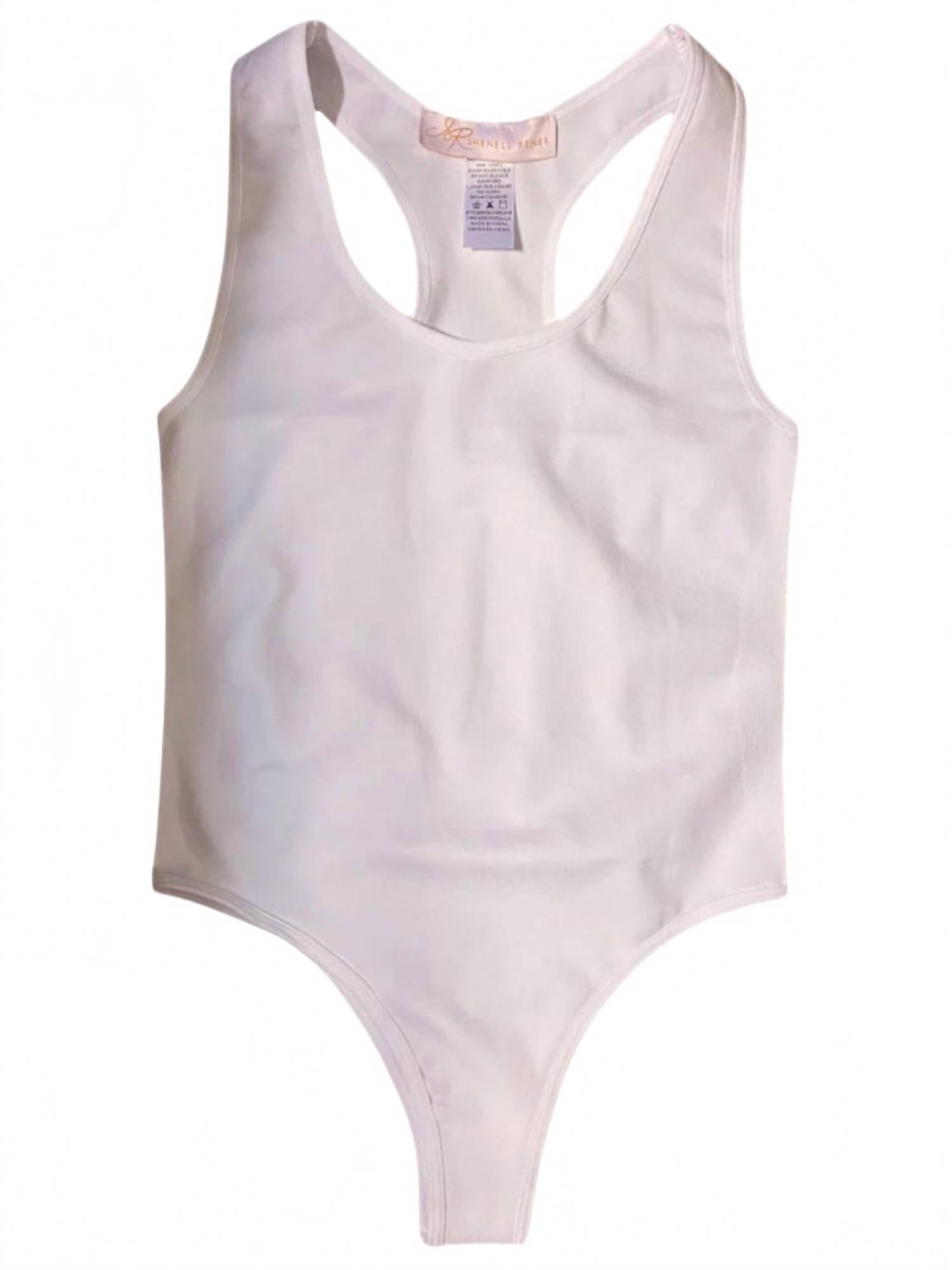 

Женский базовый боди-майка Don't Race Me в белом JBLA