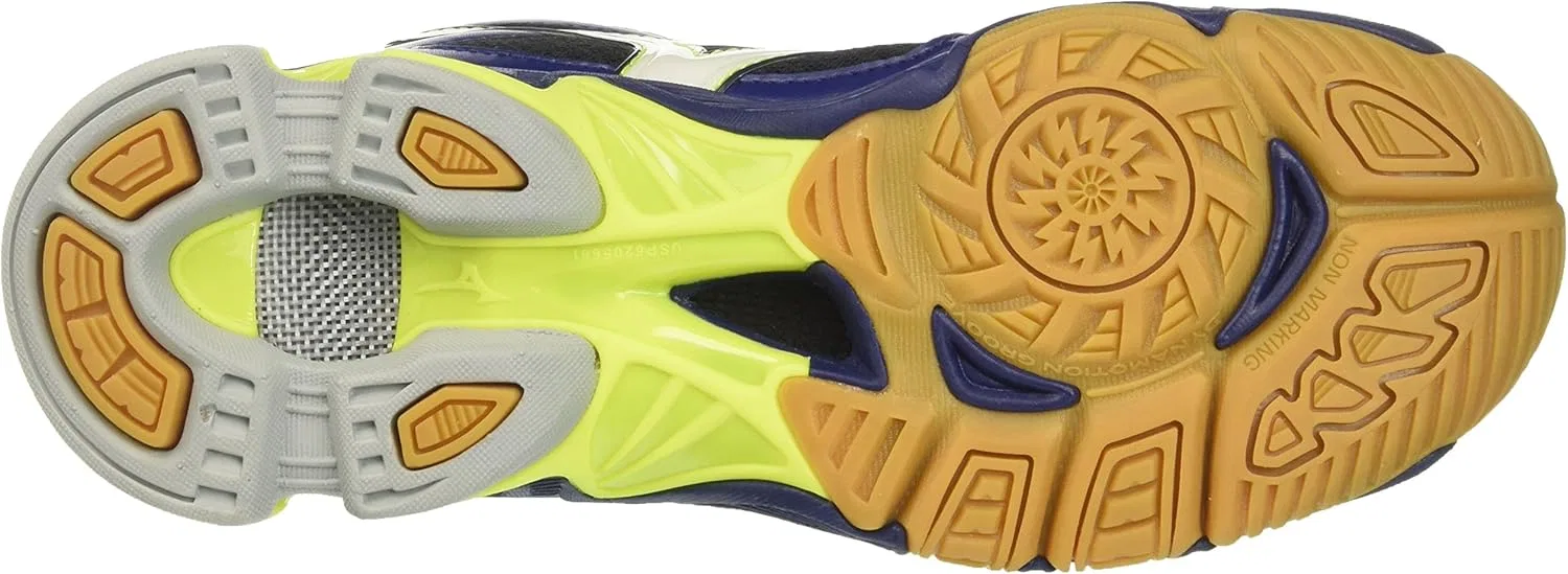 Мужские волейбольные кроссовки Mizuno Wave Bolt Mid, Multicoloured Black White Bluedepths — фото 4