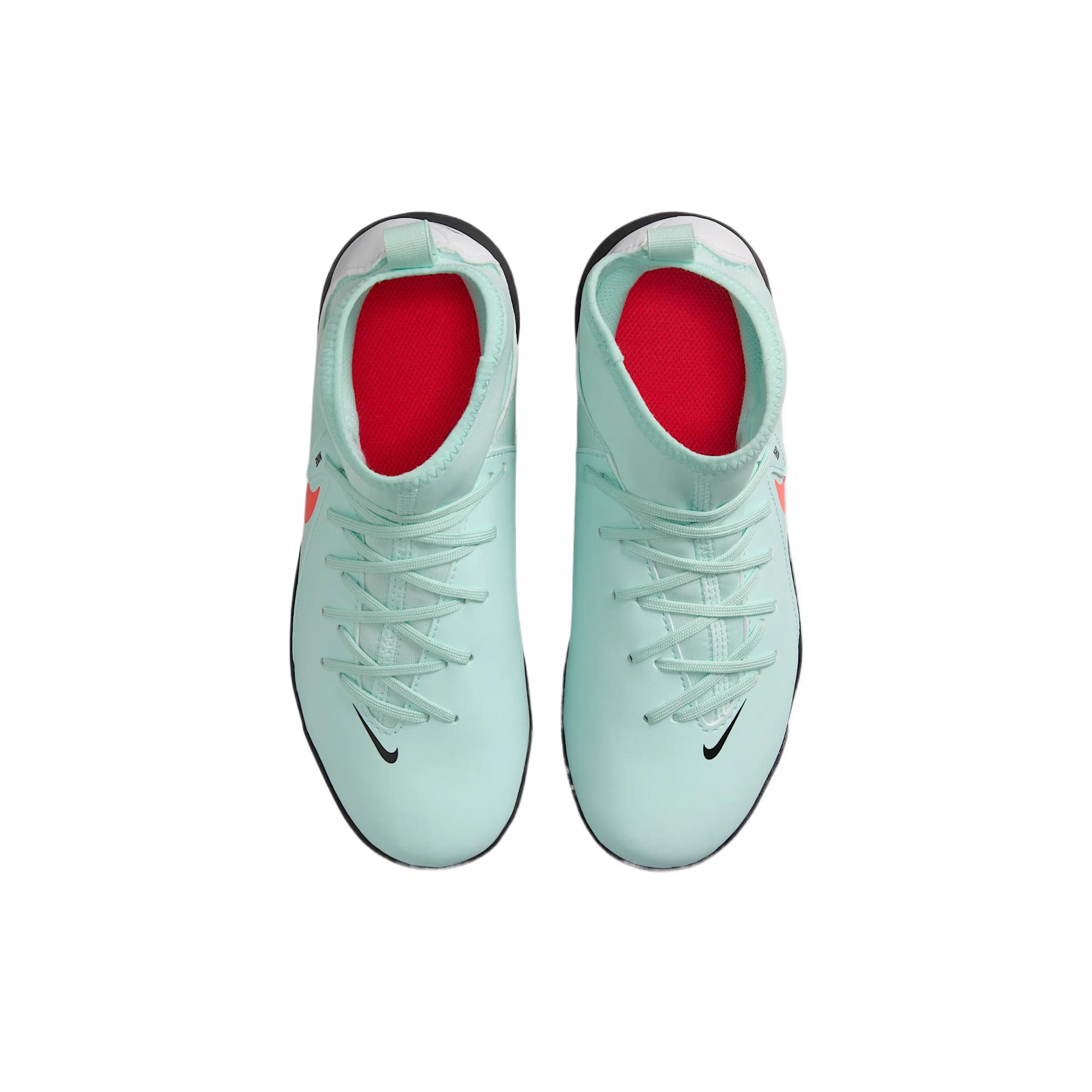 Nike Phantom Luna 2 нескользящие износостойкие высокие детские футбольные бутсы mint green kids — фото 4