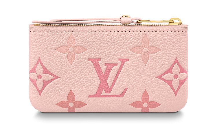 Кожаный кошелек для монет женский градиентный розовый LOUIS VUITTON — фото 3