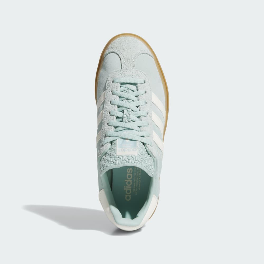 Кроссовки Adidas Gazelle Bold Shoes, цвет Ash Green/Off White/Gum — фото 2