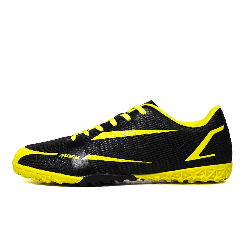 

Дышащие низкие футбольные бутсы для детей и подростков HBRK, черный/желтый