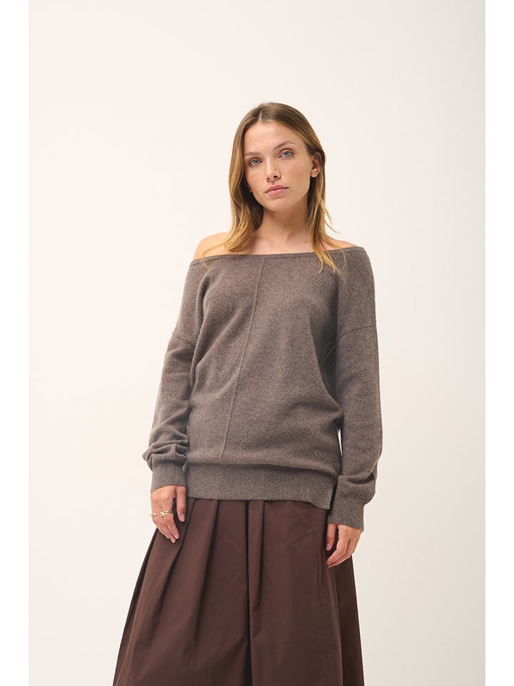 

Кашемировый пуловер Just Cashmere, серо-коричневый