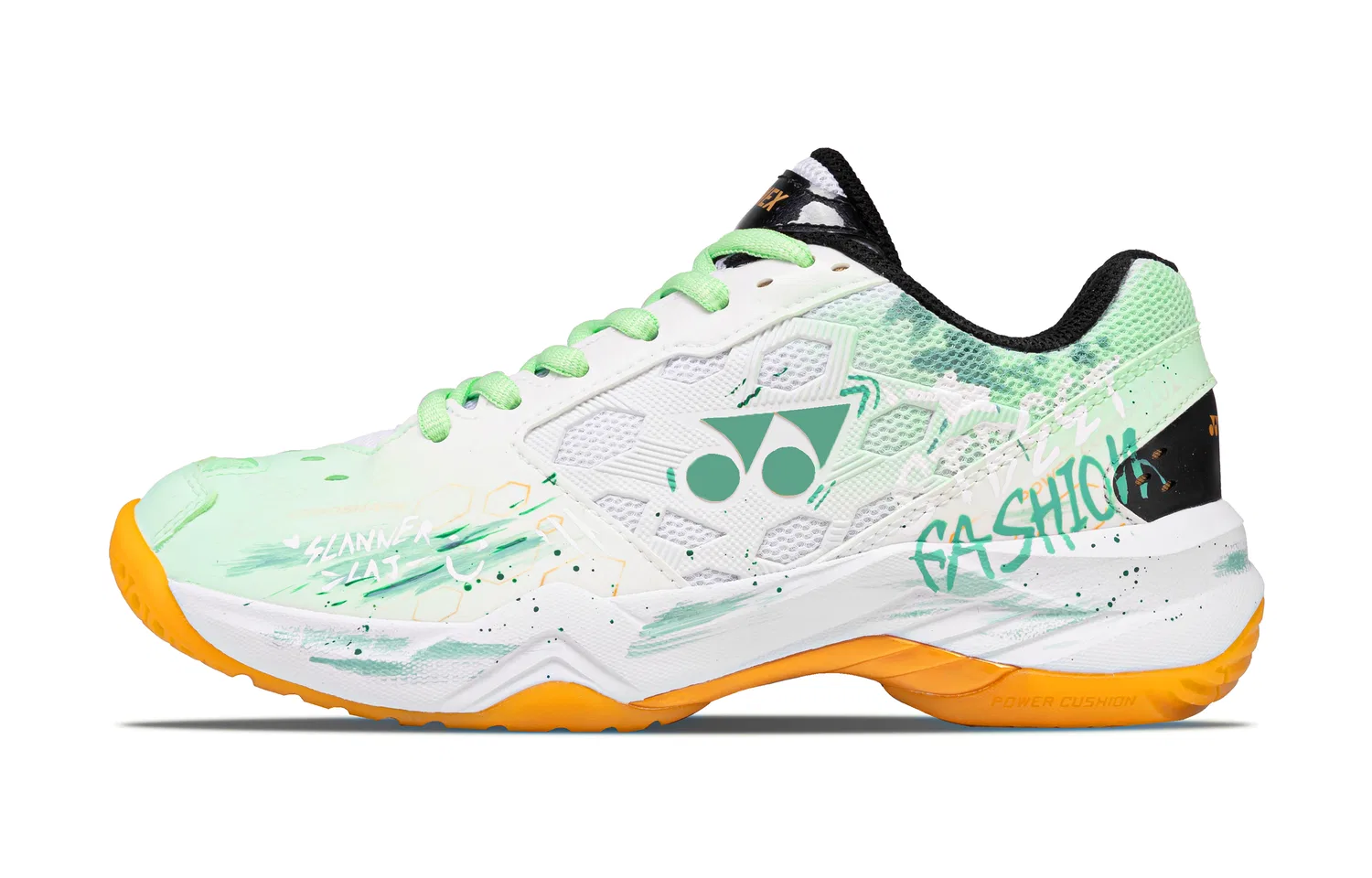 Кроссовки для бадминтона YONEX Power Cushion бело-зеленые — фото 3