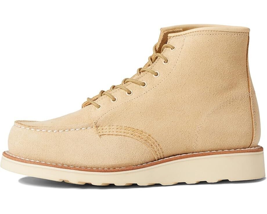 Женские кремовые кожаные ботинки Red Wing Classic 3328 с тиснением под кожу и шнуровкой, высота 6 дюймов Red Wing Shoes — фото 2
