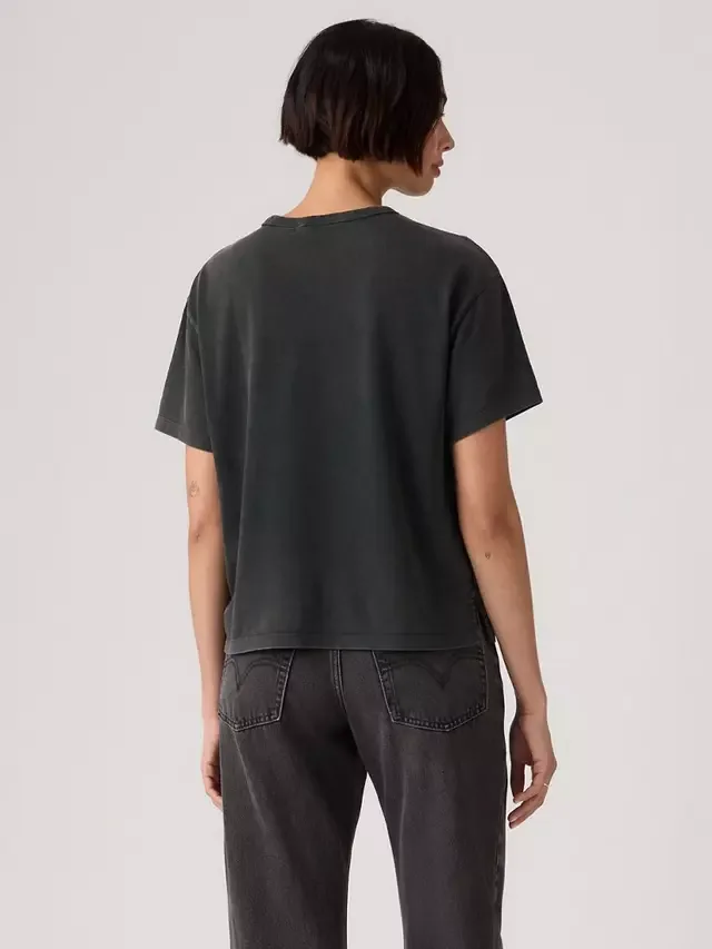 Винтажная футболка с круглым вырезом, выцветшая, черная Levi's — фото 2