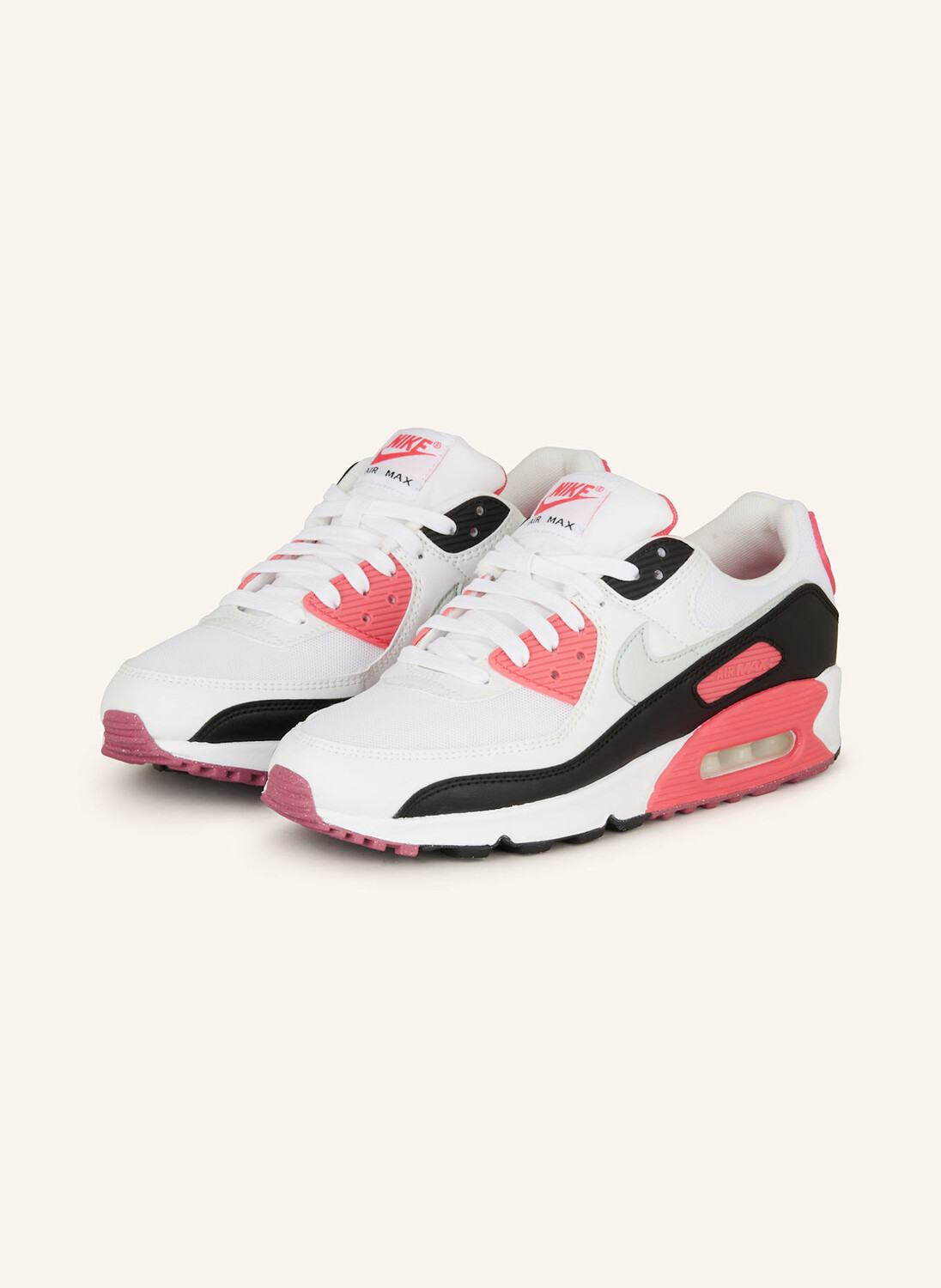 

Кроссовки air max 90 Nike, цвет WEISS/SCHWARZ/NEONPINK