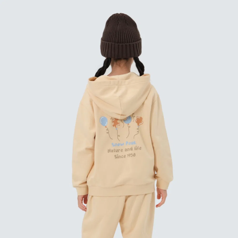 Детская худи с графическим принтом, жёлтая, от Snowpeak Apparel Kids — фото 4