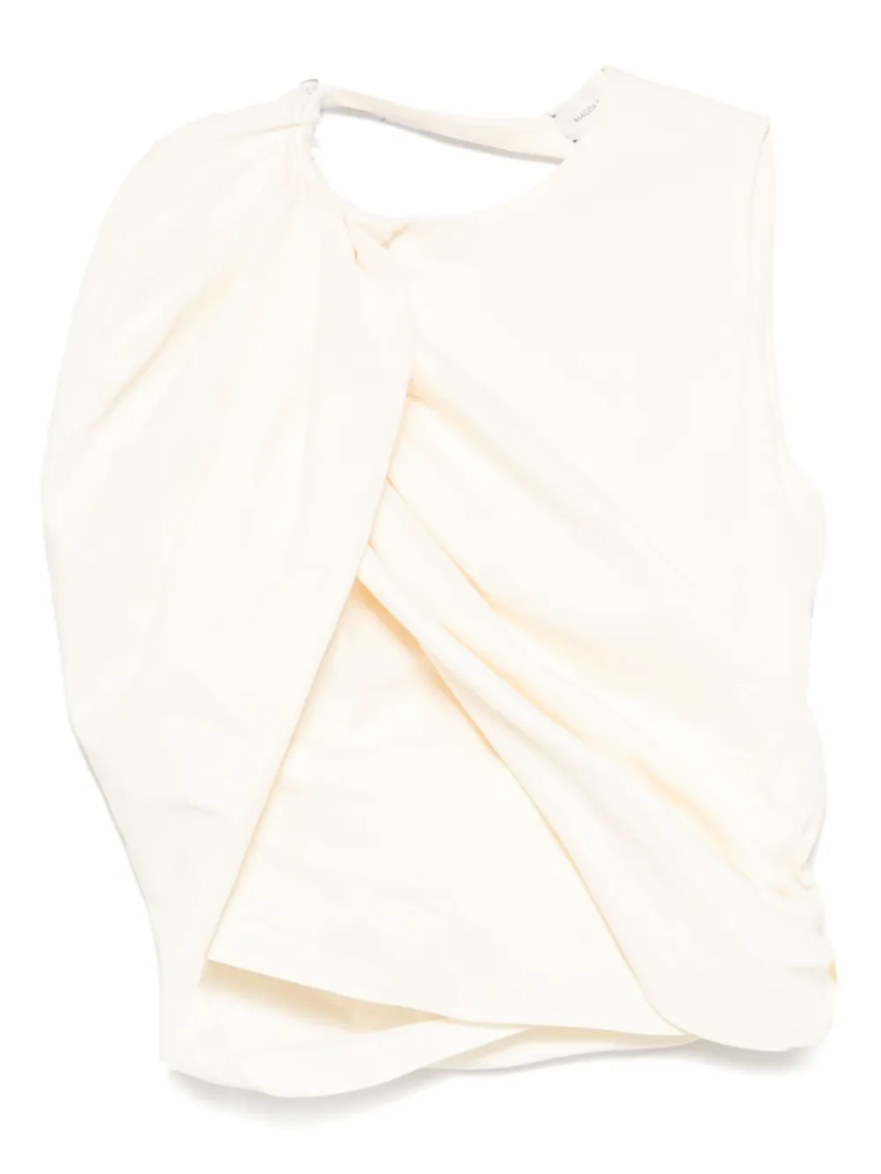 

Блузка Magda Butrym asymmetric draped top, нейтральный