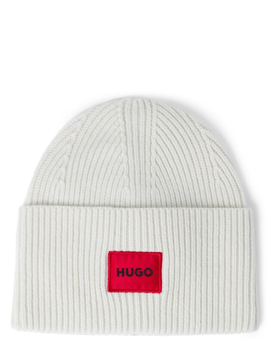 

Шапка HUGO Beanie Saffa, натуральный белый