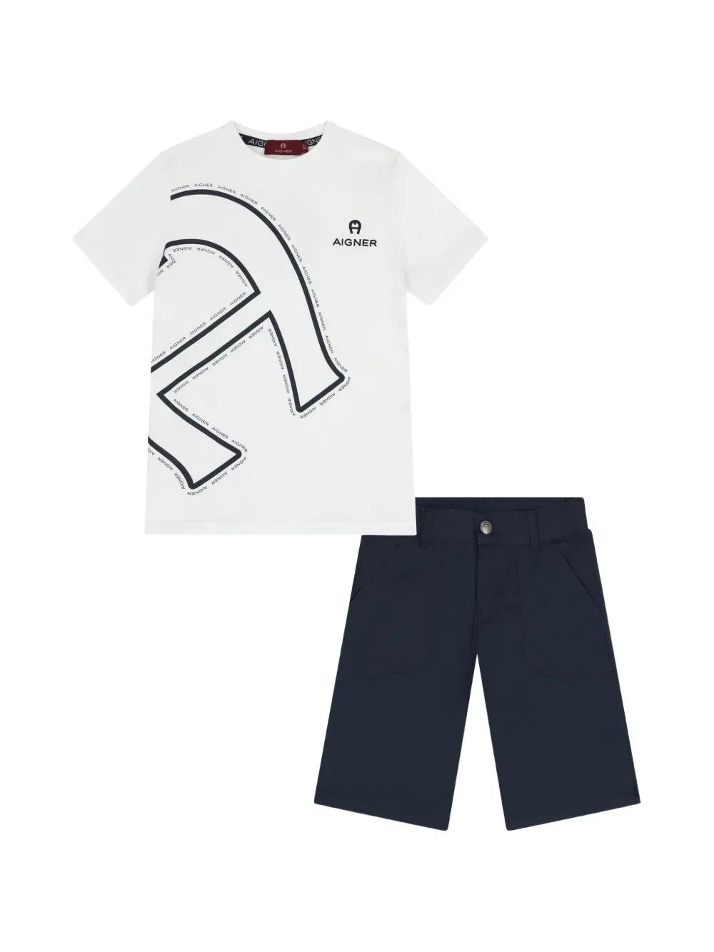 Комплект шорт с логотипом Aigner Kids, белый