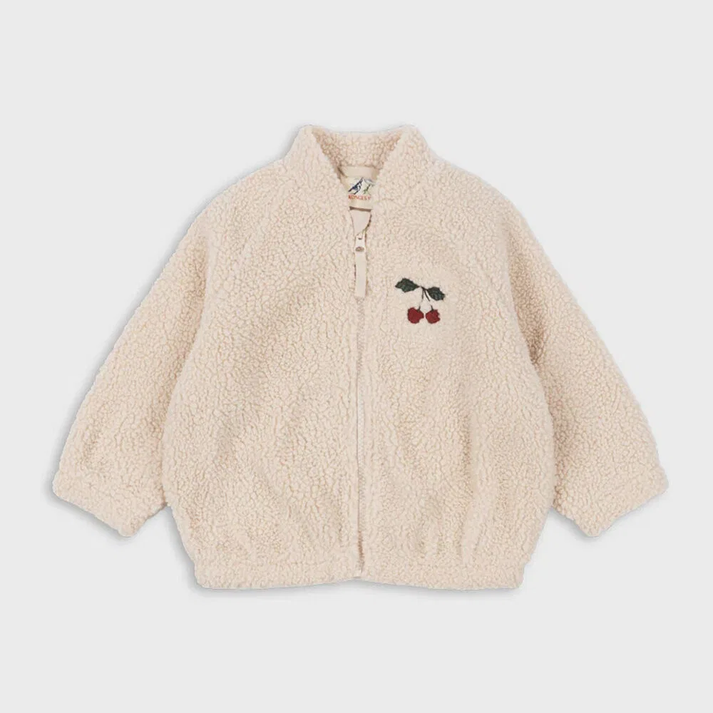 Детская флисовая куртка Cherry Jazz Teddy Bomber песочная от Konges Sloejd