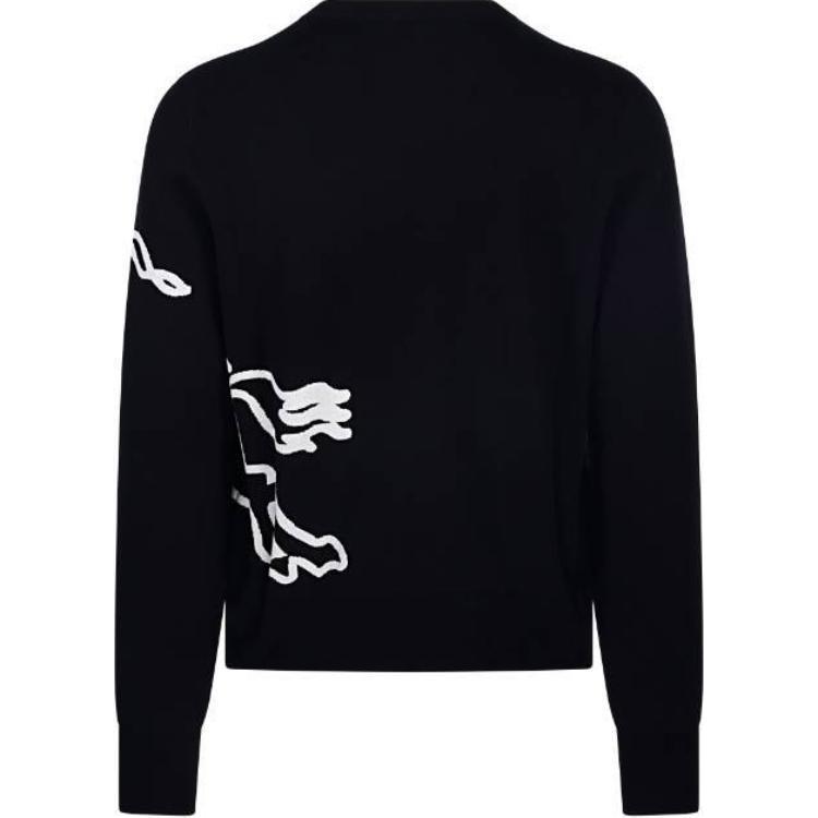 Толстовка EKD Burberry, хлопковая, вышитая, черный — фото 3