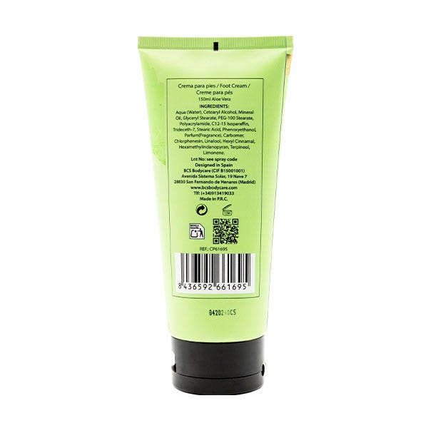 Увлажняющий крем для ног BCS BODY CARE Aloe Vera Foot Cream, 150 мл — фото 2
