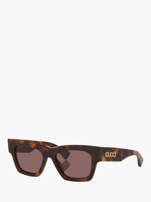 

GC002607 женские прямоугольные солнцезащитные очки Gucci, Tortoise