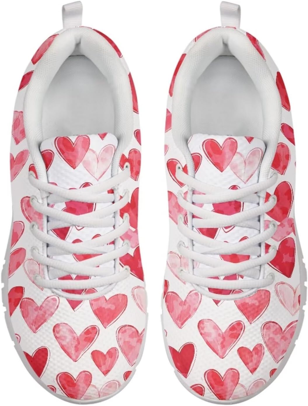 

Легкие кроссовки POLERO для женщин, повседневные дышащие сетчатые кроссовки для бега и тренировок, простые, с ярким рисунком панд, Hearts Patterns