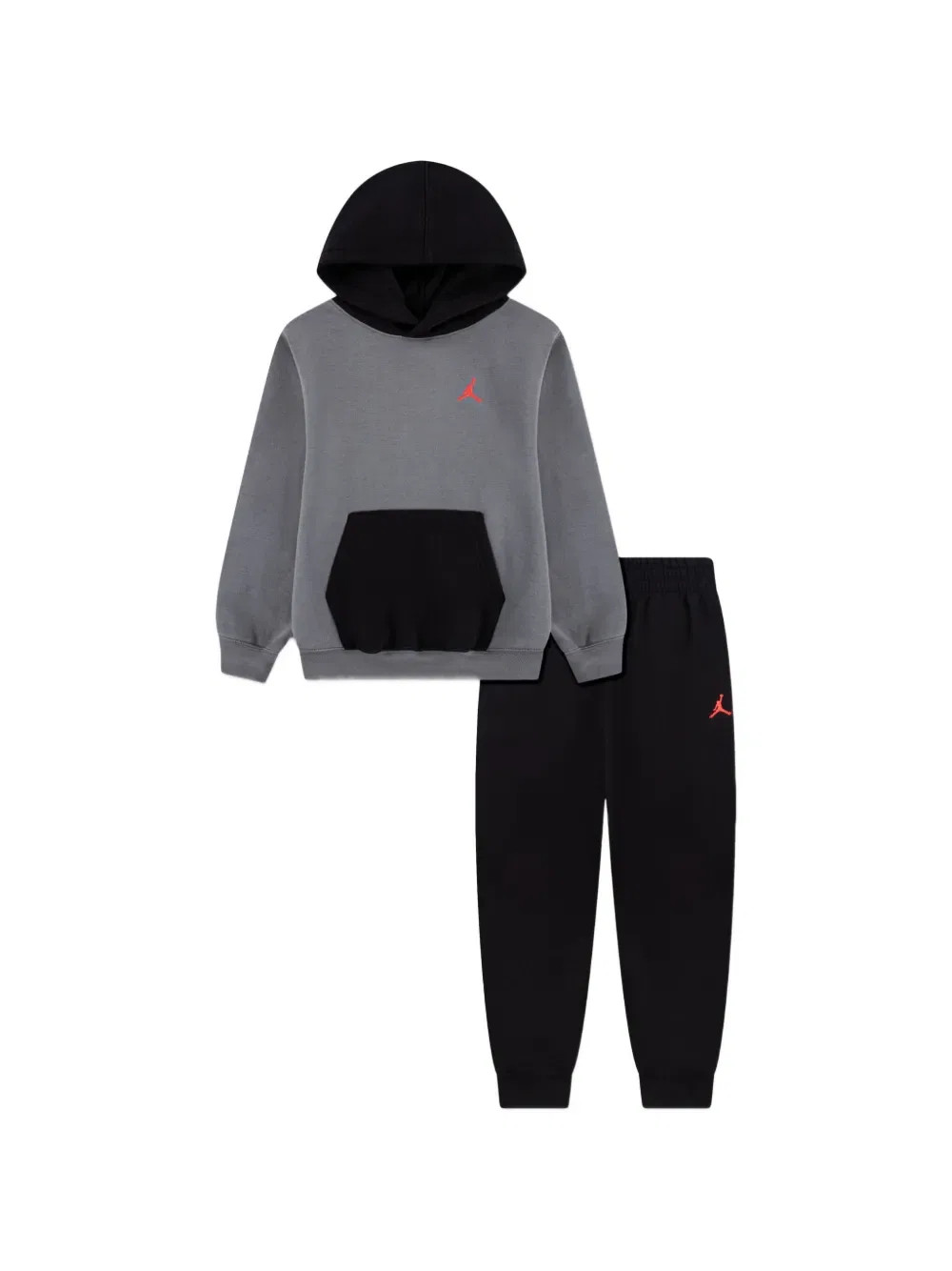 Спортивный костюм с капюшоном и логотипом Jordan Kids, черный