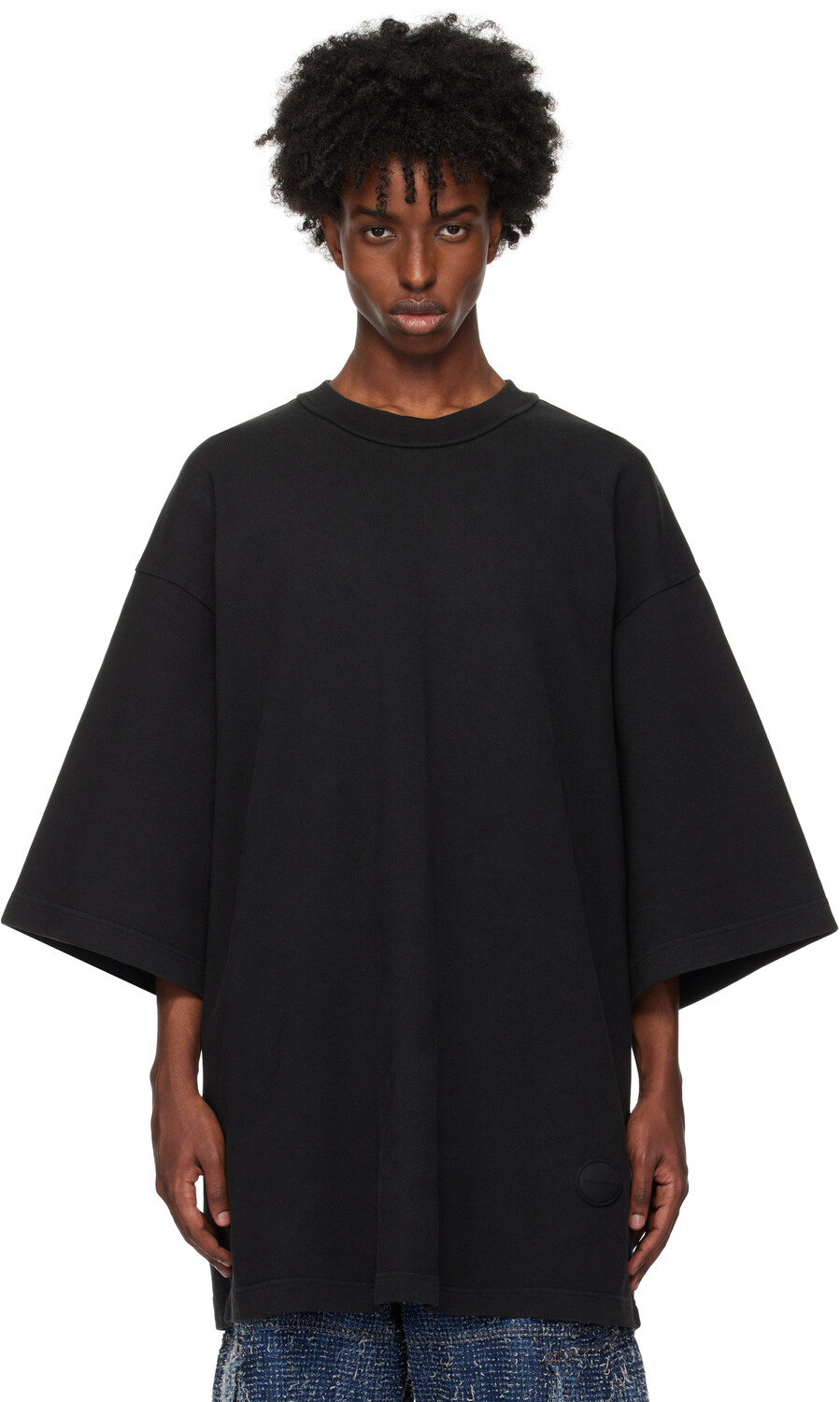 

Черная футболка свободного кроя с короткими рукавами Alexander Wang