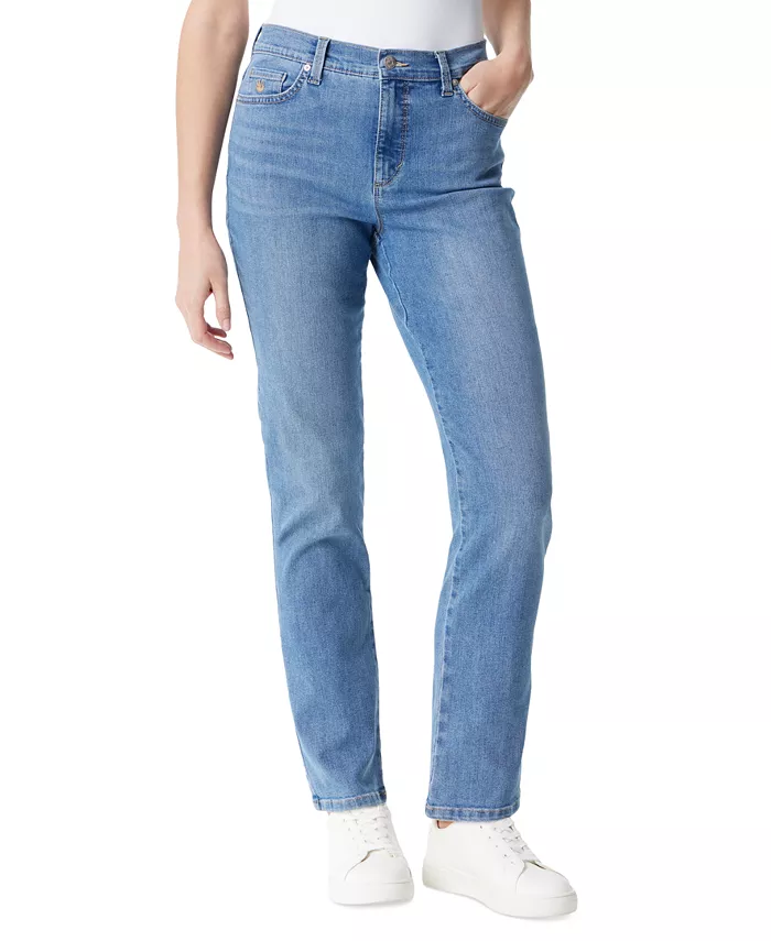 

Женские джинсы Amanda Curvy Straight Leg с высокой талией и прямыми штанинами Petite Gloria Vanderbilt, синий