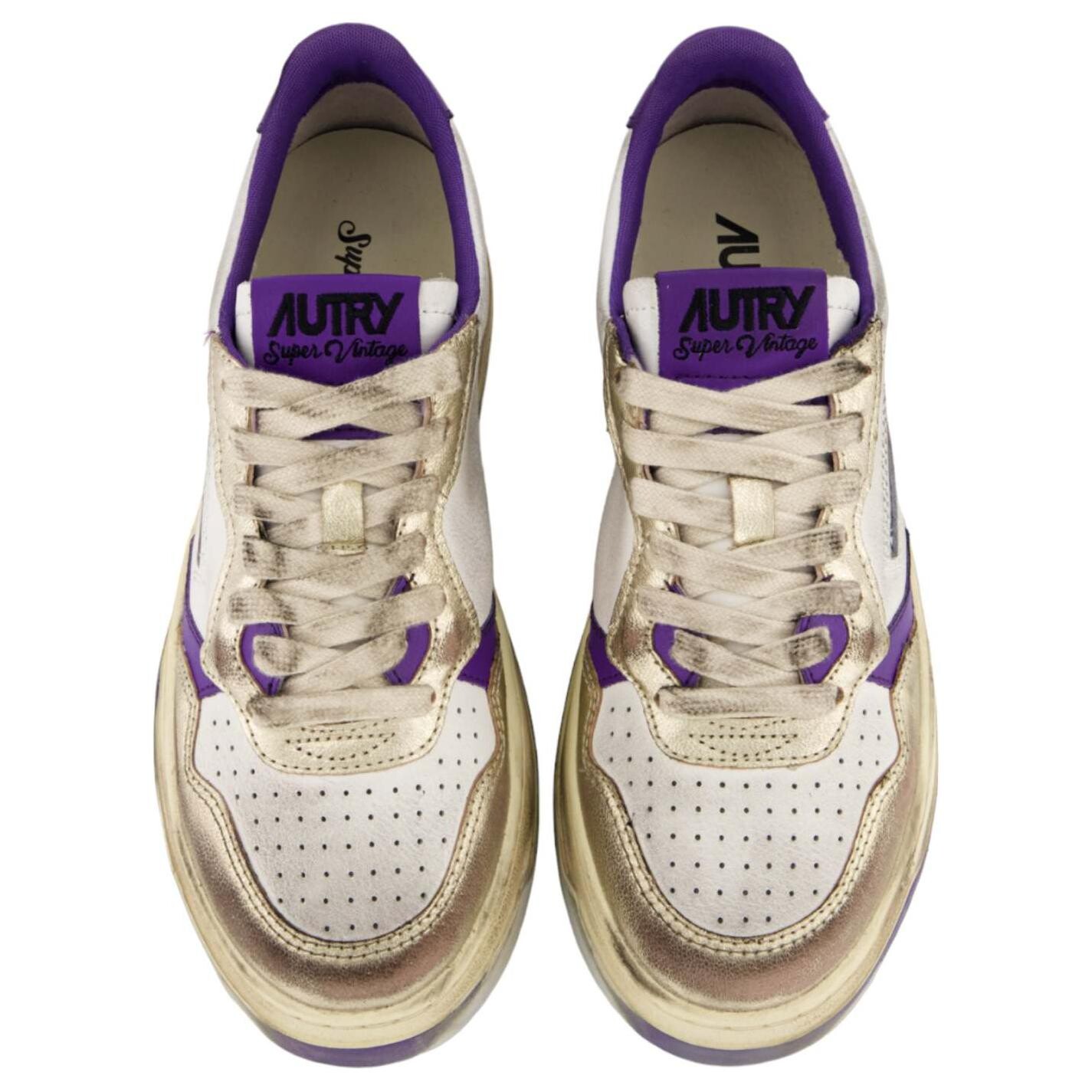 Кроссовки AUTRY Super Vintage Skateboard Low-Top, белый/фиолетовый — фото 4