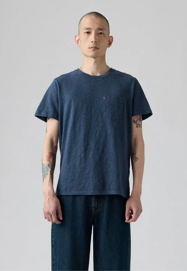 Классическая футболка с карманом и принтом Levi'S, Dress Blues Heather Slub Jersey — фото 2