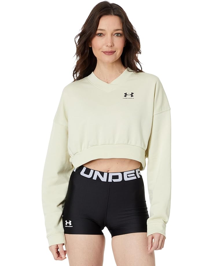 

Толстовка Under Armour Rival Terry Oversized Cropped Crew, цвет Silt/Black