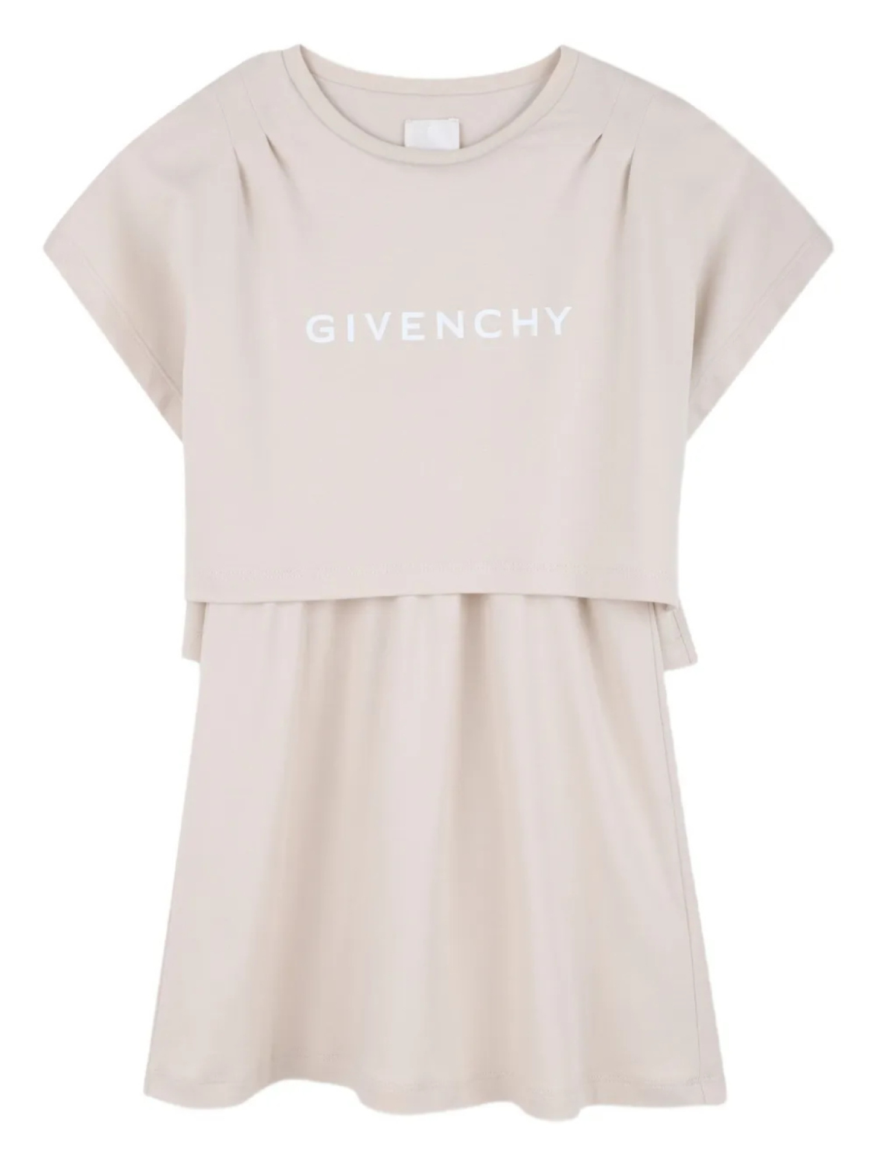 

Многослойное платье с логотипом Givenchy Kids, нейтральный