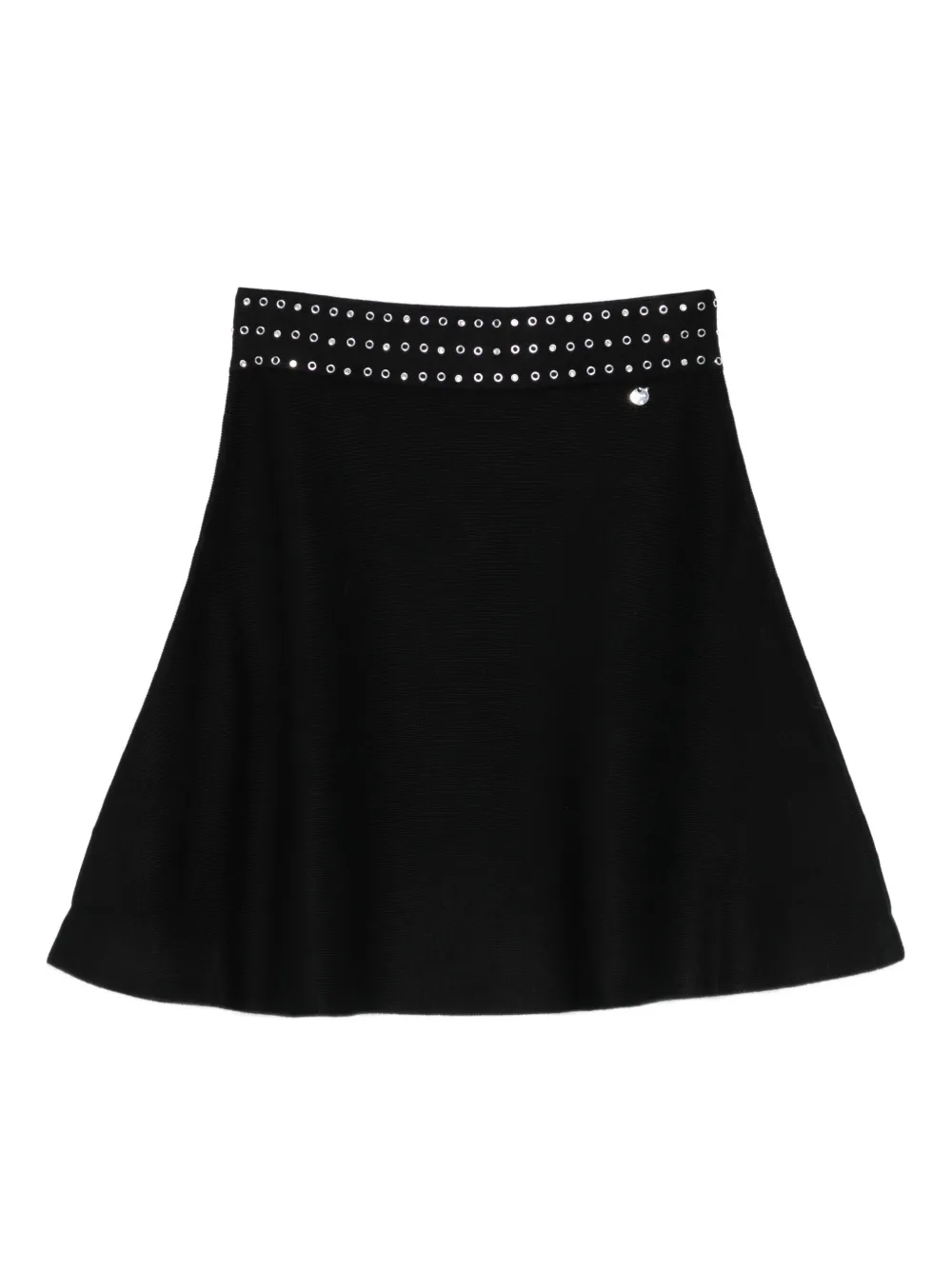 

Мини-юбка с отделкой люверсами Liu Jo, черный