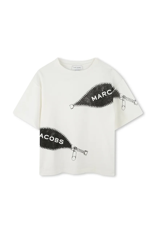 

Детская хлопковая футболка Marc Jacobs, бежевый