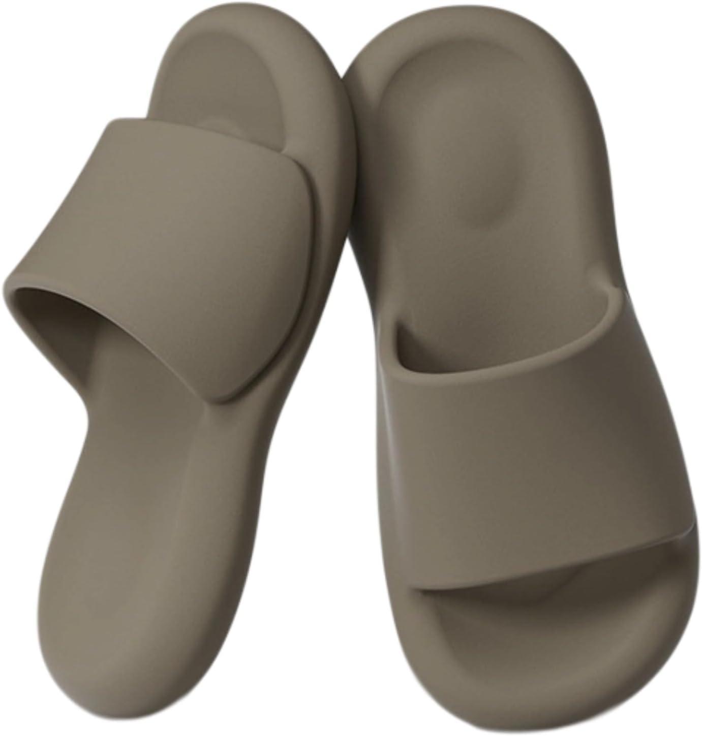 

Домашние тапочки iwhgrmp для женщин и мужчин, мягкая толстая подошва, пляжные шлепанцы, сандалии, летняя верхняя одежда, домашние тапочки, сандалии для ванной комнаты и душа, нескользящие бесшумные домашние тапочки, Light Coffee