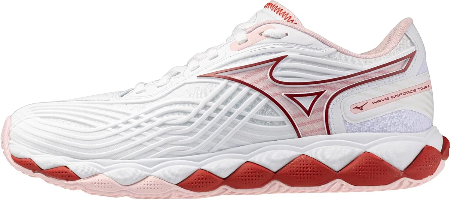 Кроссовки теннисные Mizuno Wave Enforce Tour 2 AC, White-pinkesque