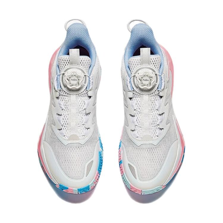 Баскетбольные кроссовки Crazy Thorn Kids GS Low-top Anta White/Danube Blue Anta Kids, синий — фото 3