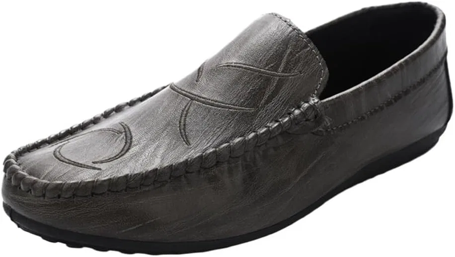 Мужские лоферы, кожа PU, Driving Loafers, серый UOPYNE