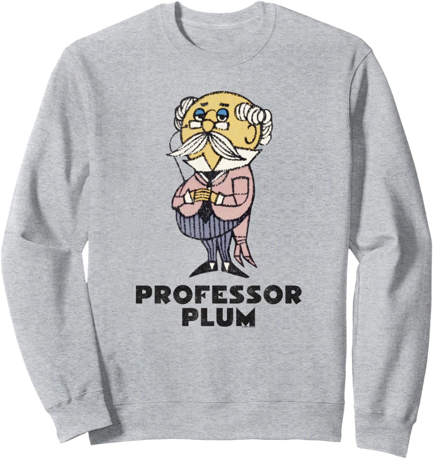 

Толстовка с ретро-постером «Профессор Плам» из игры Clue, серый